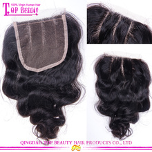 Angelbella Best Selling Silk Base Body Wave Closure #1B Real 100% Brazilian Body Wave Closure